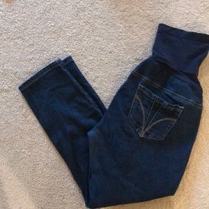 Indigo Blue Petite Stretch Skinny Maternity Jeans